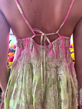Cargar imagen en el visor de la galería, Vestido Tirantes Rosa/verde