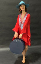 Cargar imagen en el visor de la galería, Valise a Chapeau Portasombreros Azul Marino