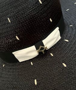 Sombrero Riviera Negro Puntos Blancos