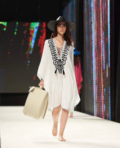 Sombrero Riviera Negro Puntos Blancos